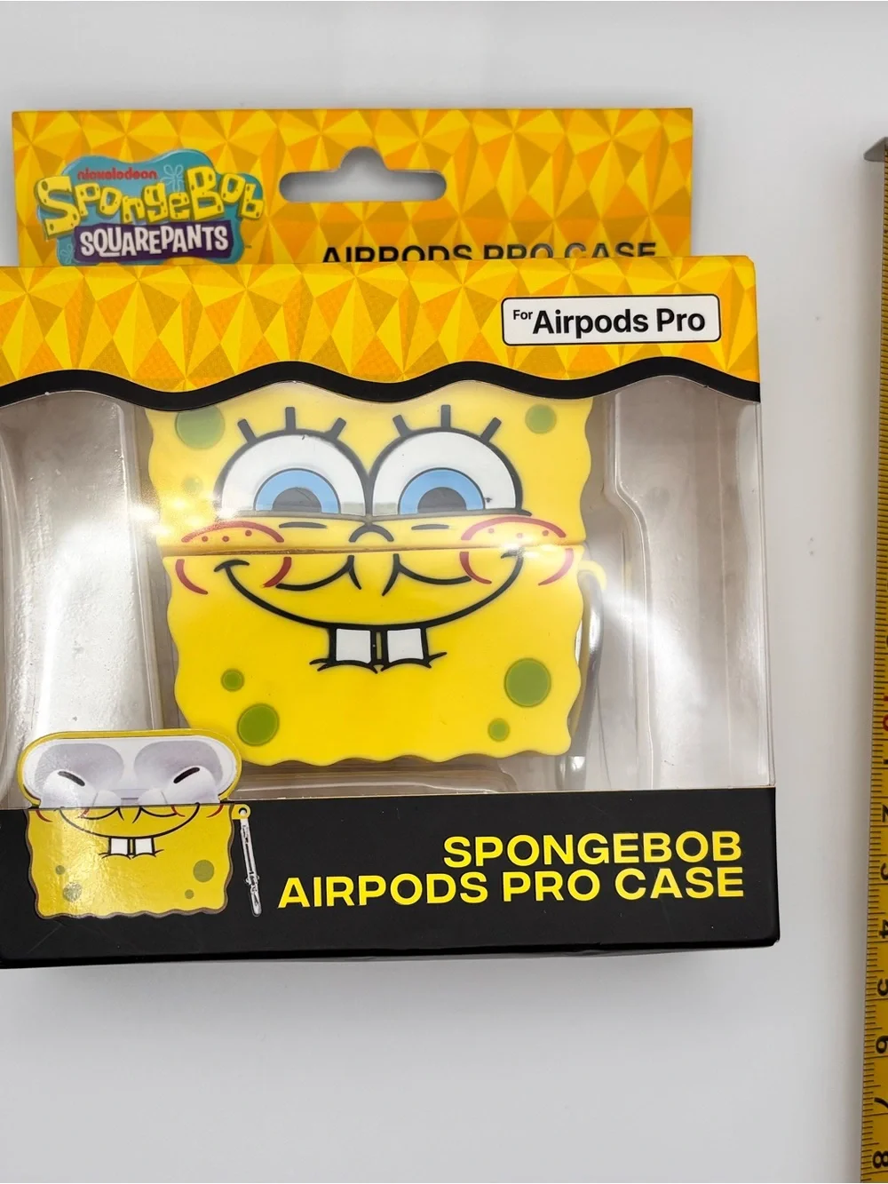 SpongeBob SquarePants Yellow AirPods Pro Case with Face Design